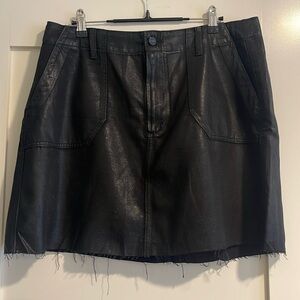 PAIGE black coated denim skirt. Size 32